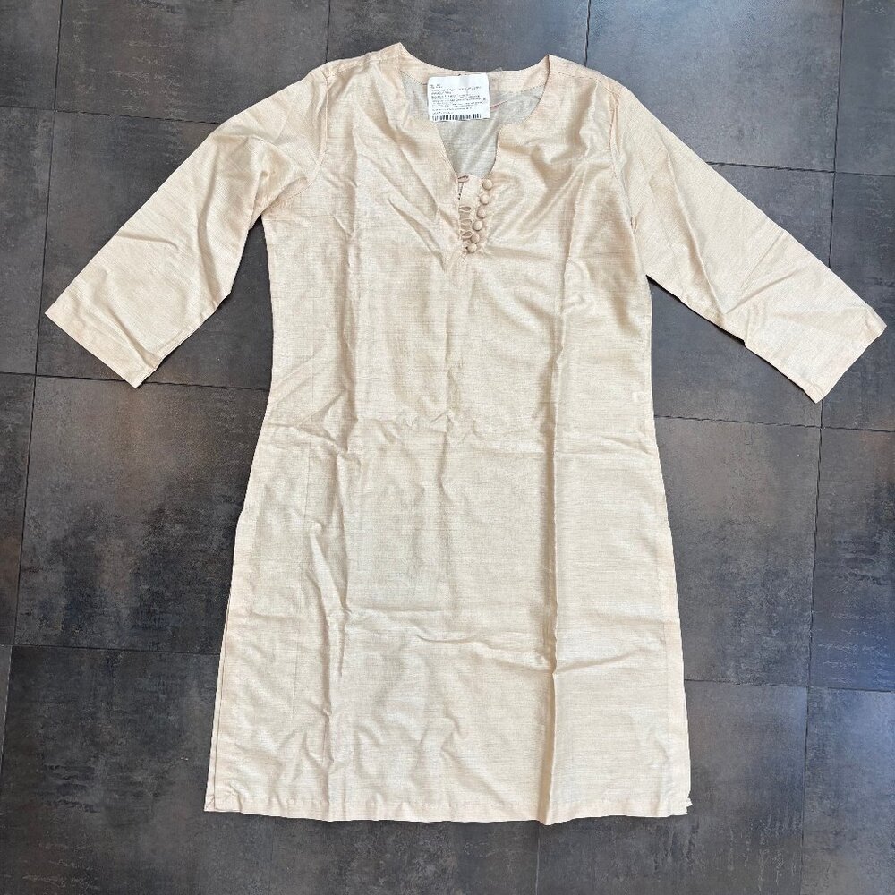 Gold Silk Short Kurta